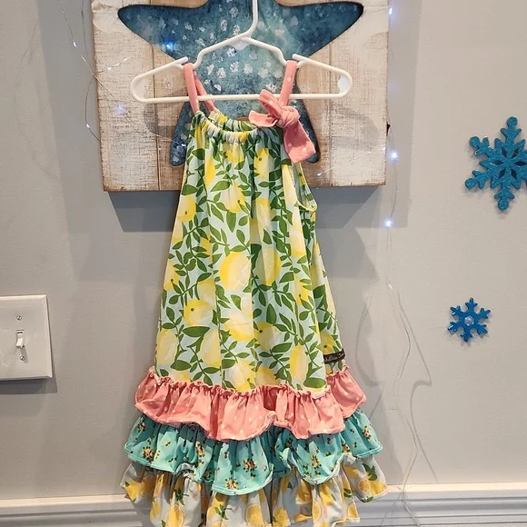 EUC Matilda Jane Lemons Girls sz 6 Sleeveless Dress - Picture 1 of 6